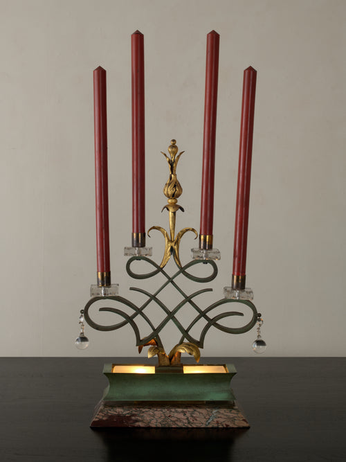 TABLE LAMP IN THE STYLE OF GILBERT POILLERAT